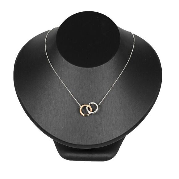 [tiffany & Co] Tiffany & Co 1837 Interlocking Silver 925 X 18K Pink Gold - Picture 2 of 8